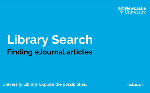 Finding e-journal articles video still